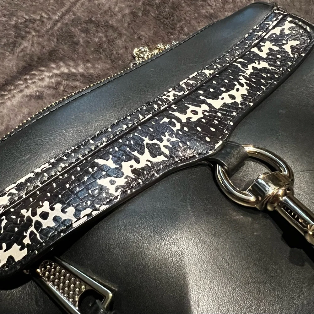 Rebecca Minkoff Convertible MAC “Morning After Clutch” Bag. Black Leather. - Picture 12 of 12